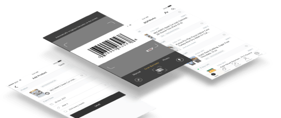 Ein Produkt-Barcode wird in BEEP gescannt und die Produktdaten werden automatisch ausgefüllt