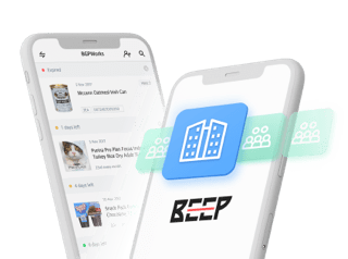 The BEEP app listing products by days left until expiry across branches